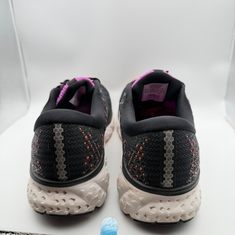 Brooks Glycerin 17 Running Shoes Womens 10.5 Narrow Black Purple Coral Lace Up - Picture 5 of 11